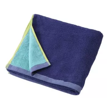 nishikawa Mousse Puff Bath Towel 65X120cm Washable cotton Fluffy every time you wash Unique puffy cotton that absorbs water well Fluffy and soft Made синий