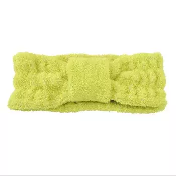 nishikawa Mousse Puff Hair Pile Fluffy with Every Absorbs Soft and Facial Sauna and Beauty Made in Made in Imabari Yellow TT93253010 [Nishikawa] Band, жёлтый