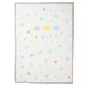 nishikawa [nishikawa] baby cotton blanket 85 x 115cm 100% cotton hedgehog suitable for all seasons made in japan cream wq51291002