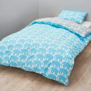 nishikawa Одеяло Finlayson Easy to Take и надевать быстро синий PI04580677 [Nishikawa] Чехол, одинарный, стирающийся, 100% хлопок, слоновий, отстегивается, застегивается на кнопки,