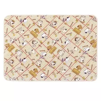 nishikawa Одеяло Snoopy, половинный размер, плед 140X100 см, моющееся, мягкое, теплое, Woodstock Brothers, бежевое FQ71305065300 [Nishikawa] бежевый