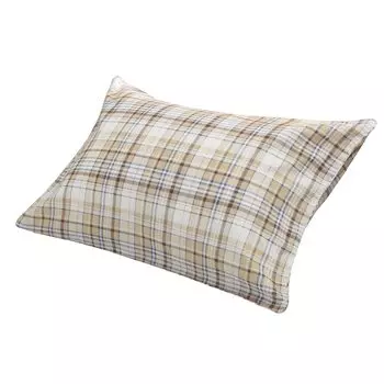 nishikawa Pillow cover Pillow case for 63x43cm size pillow Washable cotton that is gentle on the skin Cover type Check pattern Three Pure Bedding