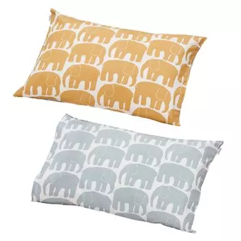 nishikawa Pillowcase Compatible with 63x43cm pillow size Washable cotton Finlayson Elephanty Inner cover type Reversible Beige PJ04180648 [Nishikawa]