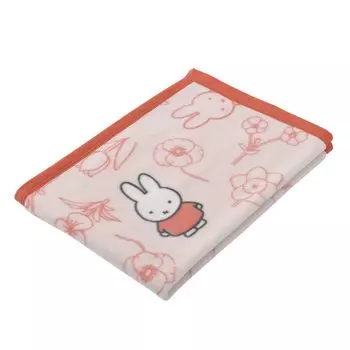 nishikawa Плед Miffy 100X70 см, моющийся, цвет Bruna, Bruna DB3619, цветочный узор, сделано в Японии, красный FQ73301004 [Nishikawa] красный