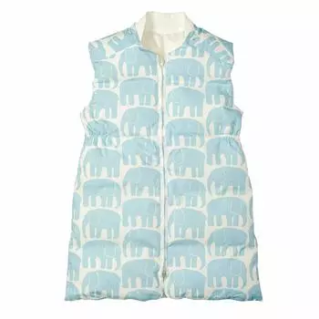 Nishikawa Sangyo Tokyo Nishikawa Down Sleeper for Baby Blue Finlayson Elephant Made in Japan Cotton LS59100000B (41X72X53cm) синий