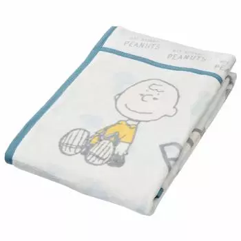 Nishikawa Snoopy Cotton Made in 204204630230 Blanket, Single, PEANUTS, Japan, Soft, Blue, синий