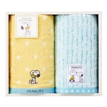 nishikawa Snoopy Gift Towel Set 34X66cm Washable Hug Kiss Present Gift Presentation Family Celebration PEANUTS PN4651 Gift HUG Multi TT84203054