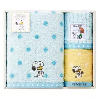 nishikawa Snoopy Gift Towel Set 34X69cm Washable Hug Kiss Present Present Family Celebration PEANUTS PN4651 Gift HUG Multi TT84403054 [Nishikawa]