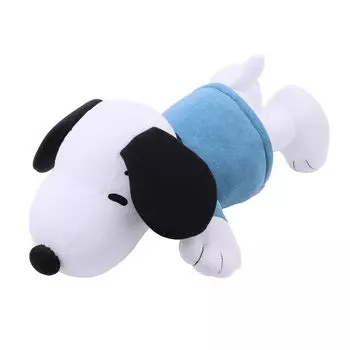 nishikawa Snoopy Mini Body Pillow 52X24cm Washable Soft Pile Fabric for Napping Easy to Carry Compact Size Pillow Perfect as a Gift White LH63303090