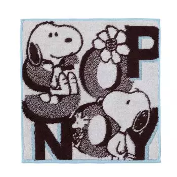 nishikawa Snoopy Mini Полотенце 25X25 см Моющееся хлопковое полотенце для рук PN3663TW Логотип Стиль PEANUTS Сделано в Японии Синий XT43656690 [Nishikawa] 100%