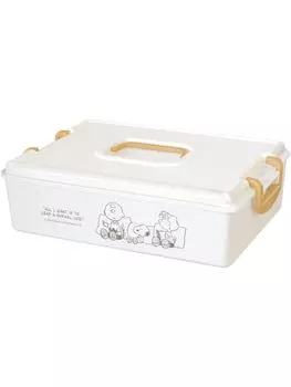Nishiki Kasei Snoopy Pachitto с хранением Канцелярские товары Первая помощь Мелкие предметы Ланч Кухонные инструменты Коробка, Слоновая кость, Ручка, Футляр, Ящик для инструментов, Коробка, Набор, Хранение, слоновая кость