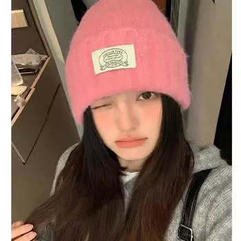 Nishimoto COMBON first love blue hat women s winter versatile soft waxy knitted thickened warm hat