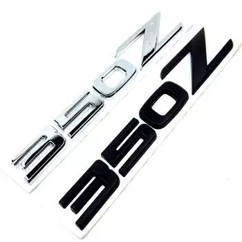 Nissan 350Z металлическая 3D английская автомобильная модифицированная этикетка, автомобильная наклейка, украшение автомобиля чёрный