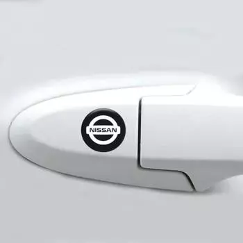 Nissan Key Cylinder Guard Наклейка для защиты замка автомобиля Наклейка на замочную скважину дверного замка Наклейка 360° Полная защита от грязи Набор из 4 шт. (Ниссан, Черный)