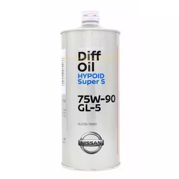 NISSAN Оригинальное масло Nissan Def Oil Hypoid Super S GL-5 75W-90 1L KLD36-75901