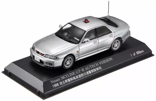 Nissan Skyline AUTECH VERSION 1998 Saitama Prefectural Police Highway Traffic Police Force Автомобиль завершенный продукт RAI S 1/43 GT-R (Маскированное серебро)