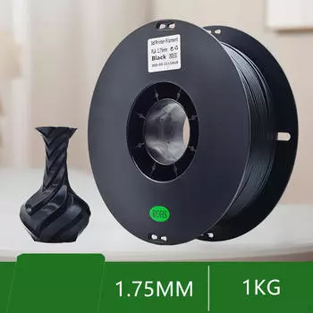 Нить для 3D-принтера 1,75 мм Pla Аксессуары Высокая прочность Хорошая формовка Печать чёрный