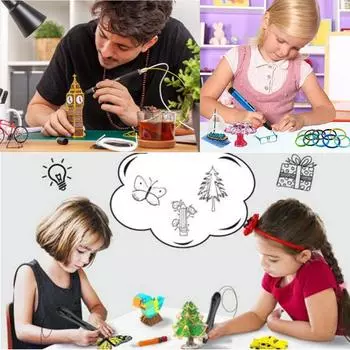 Нить для 3D-ручки 12 цветов 1,75 мм 3 м на цвет Материалы для 3D-печати