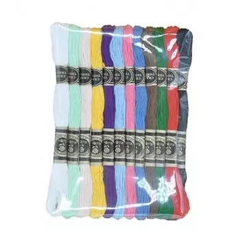 Нить для вышивания крестиком, 12 цветов, 8 метров каждая, антипиллинговая нить для вязания, нить для рукоделия