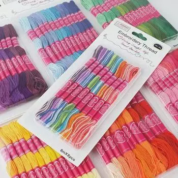 Нить для вышивки градиентом ручной работы, нет. 25 Шелк и хлопок для вышивки крестом и стельки