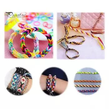 Нить Мягкая Гибкая Яркая Цветная Вышивка Нитью Браслет Строка Набор Для Сшивания 24pcs