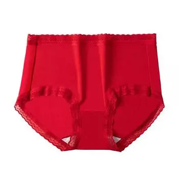 Нить женское нижнее белье красное высокоэластичное нижнее белье хлопок антибактериальные нижние брюки M красный