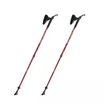 nite naito Made in Japan Aluminum Telescoping Nordic Walking Pole 2 Pole 14 S Type Set of 2 Red (Night) (Night Crafts) 2-stage NWP-2140808 NWP-2140808
