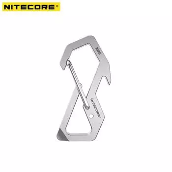 NITECORE NSH10 Многофункциональный титановый карабин 3-в-1 TC4 Открывалка для бутылок Отвертка с плоской головкой Брелок для ключей Рюкзак EDC Подвесной инструмент