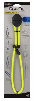 NITEIZE GEAR TIE DOCKABLE TWIST 24 inch Bright Yellow GLK24-33-R3