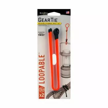 NITEIZE Gear Tie Loop Twist Orange & #12 (2PK)