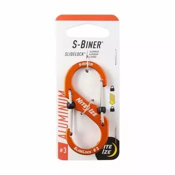 NITEIZE Slide Lock Aluminum Carabiner Orange Genuine #3 LSBA3-19-R6 (Japanese Product)