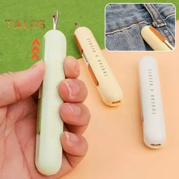 Нитевдеватель 2 в 1 Автоматический нитевдеватель Растягивающийся съемник Инструмент для заправки нити для ручного шитья Вязание Рукоделие Лоскутное шитье Принадлежности коричневый