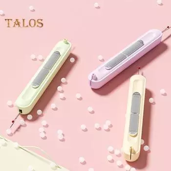 Нитевдеватель выдвижной 2-в-1 нитевдеватель и устройство для удаления швов автоматический инструмент для заправки нити для ручного шитья вязания вышивки молочный белый