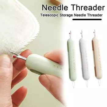 Нитевдеватели 2-в-1 Инструмент для разрыва игольного шва для пожилых людей Заправка иглы Швейный шов Нитевдеватель для шитья Вязание Лоскутный шов зелёный