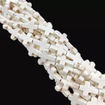 Нитка капли воды, бабочка, бусины из белой сосны, крест, тыква из белой сосны, бисер, для DIY браслета, ожерелья, материал, аксессуары ручной работы Cross / 24pcs