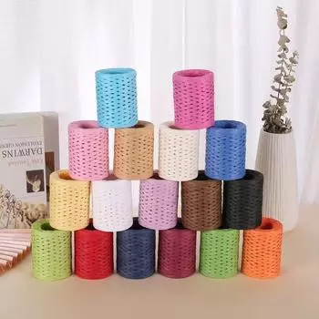 Нитки из рафии, сотканные вручную, для шляп и сумок; Материал из соломы рафии своими руками.