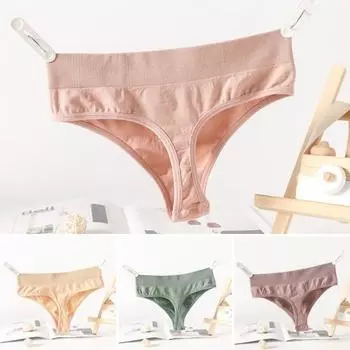 Нитки, однотонные, мягкие, впитывающие пот, быстросохнущие, дышащие, антисептические, спортивные стринги, женские трусы, нижнее белье