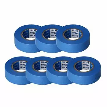 Nitoms Masking Tape for Economical 18mm x 18m 7 rolls J8040 Blue Concrete/Tile/Panel PT-7 [Curing Tape]