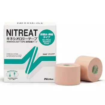 Nitoms Nitreat Kinesiology Standard Muscle Protection Resistance to Ширина 50 мм x Длина 5 м рулоны Лента, Тип, Лента, Многооберточная упаковка, Растягивающаяся, бежевый