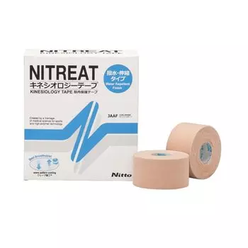 Nitoms Nitreat Kinesiology Water Muscle Protection Ширина x Длина 5 м рулоны Лента, Репеллент, Лента, Многослойная упаковка, Растягивающаяся, Устойчивая к отслаиванию, бежевый