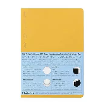 Nitoms STALOGY Note 365 Days Note A5 Dot Graph Yellow S4150