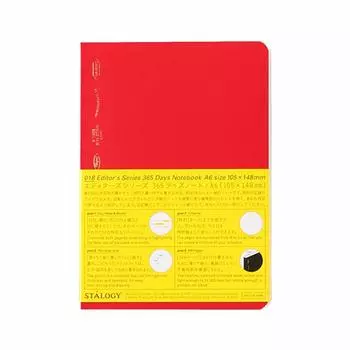 Nitoms STALOGY Note A6 Graph 365 Days Note Red S4112
