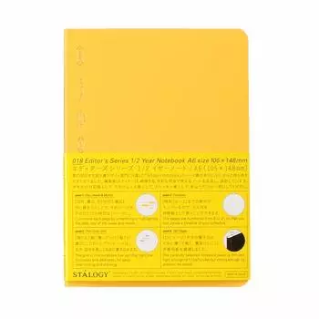 Nitoms STALOGY Note A6 Graph Year Note Yellow S4118 1/2