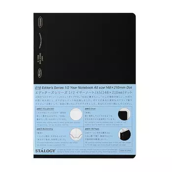 Nitoms STALOGY Note Year Note A5 Dot Graph Black S4151 1/2