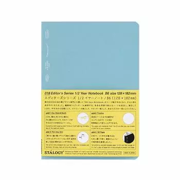 Nitoms STALOGY Note Year Note B6 Graph Blue S4125 1/2