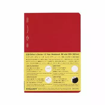 Nitoms STALOGY Note Year Note B6 Graph Red S4124 1/2