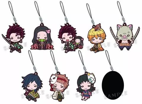 Nitotan Demon Kimetsu no Yaiba Резиновый талисман КОРОБКА продукт 1КОРОБКА 9 всего 9 типов Убийца = штук,