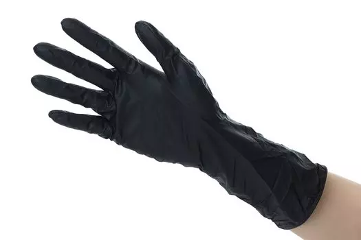 Nitrino Long 300 Black 50 шт. нитриловые перчатки толщиной 30 см соответствуют требованиям санитарии пищевых продуктов, окрашивания волос, приготовления пищи, уборки, эксперимента, света чёрный