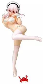 NITRO SUPER SONIC Масштабная модель Super Sonico из ПВХ, окрашенная (1/10 продукта) белый