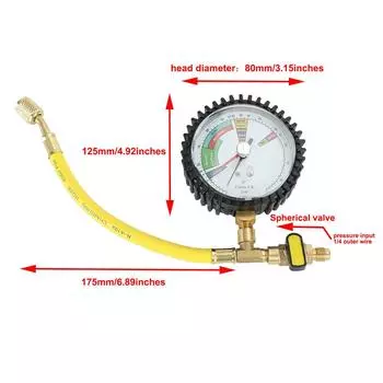 Nitrogen Pressure Tester HVAC Systems Cold Test Table Tools Air Conditioner Nitrogen Pressure Tester Regulator чёрный